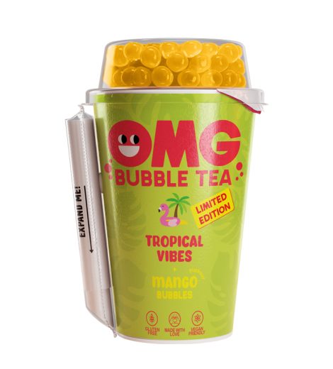 OMG Bubble Tea Tropical cu Perle gelatinoase de Mango