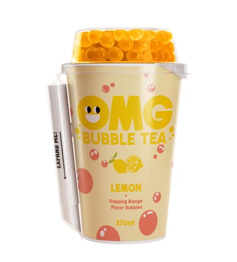 OMG Bubble Tea cu lămâie și Perlele Gelatinoase de mango